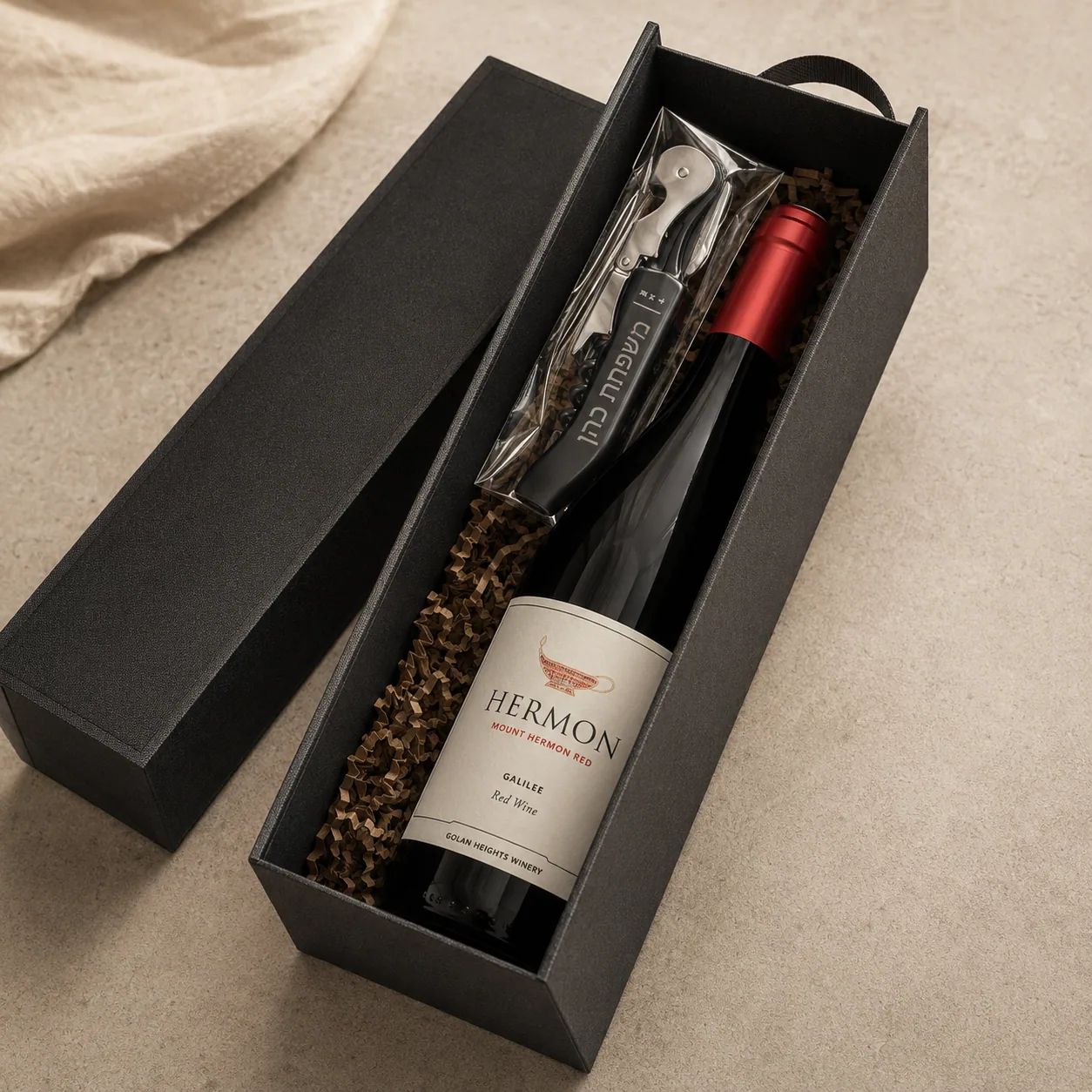 Wine and Opener - to go. with a custom printed logo